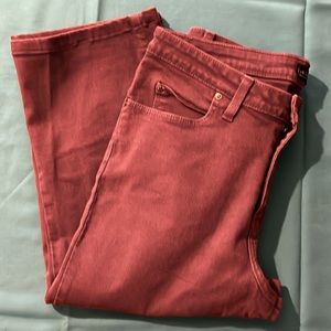 Somewhere Women’s Dusty Burgundy Denim Capri Size W16